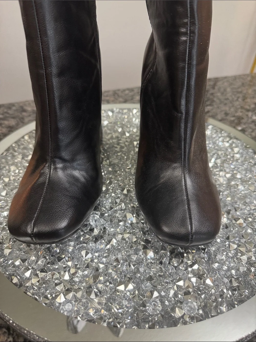SHEIN Black Over-the-Knee Block Heel Boots NWOT 8